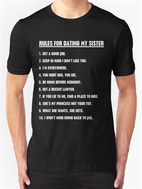 rules for dating my sister shirt